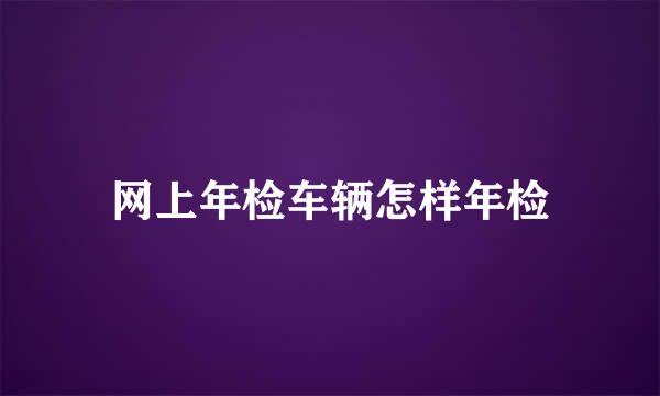 网上年检车辆怎样年检